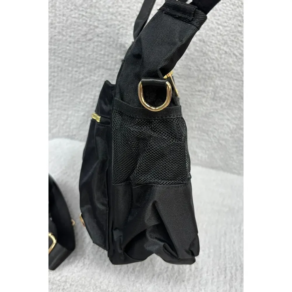 Rabjen Black Nylon Briefcase Tote Travel Bag #71085